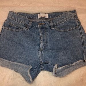 American Apparel High Waisted Jean Shorts